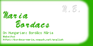 maria bordacs business card